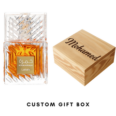 Lattafa Khamrah + Custom Engraved Box