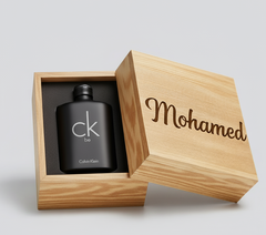 Calvin Klein CK Be + Custom Engraves Wooden Gift Box