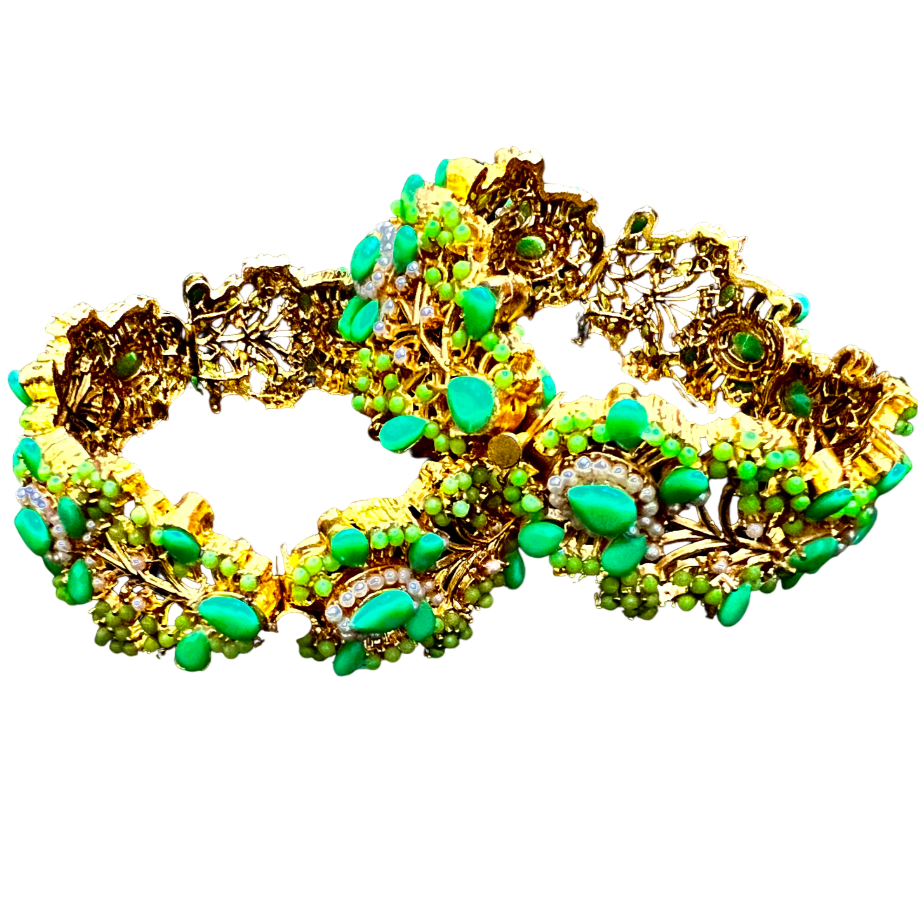 Azure Adornments: Set of Two Blue Bangles - Mojood