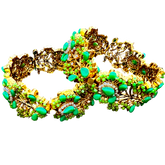 Azure Adornments: Set of Two Blue Bangles - Mojood