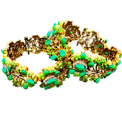 Azure Adornments: Set of Two Blue Bangles - Mojood