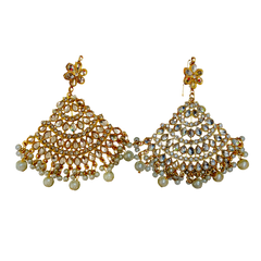 Pearl Elegance : Earrings + Bindi Set - Mojood
