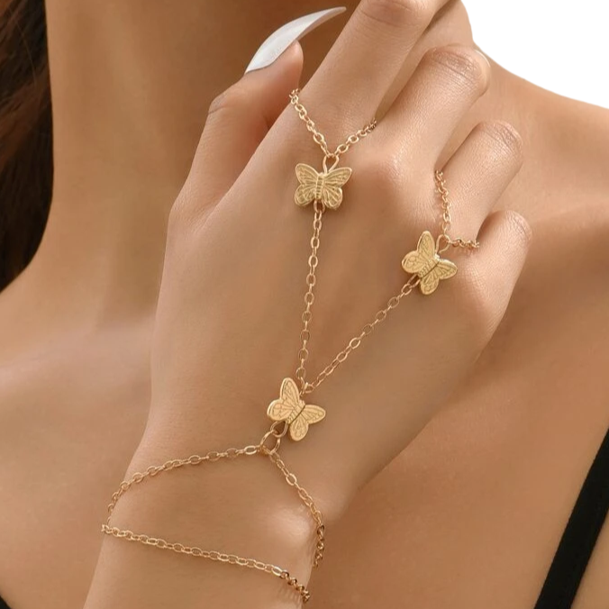 Butterfly Blossom Hand Chain - Mojood