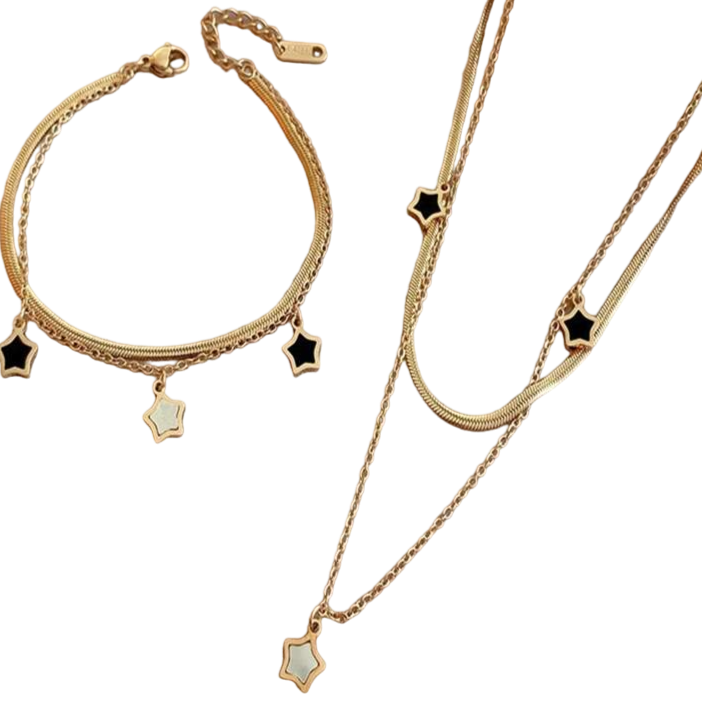 Starry Night Necklace and Bracelet Set - Mojood