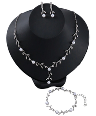 Flowerful Necklace Bracelet Set - Mojood