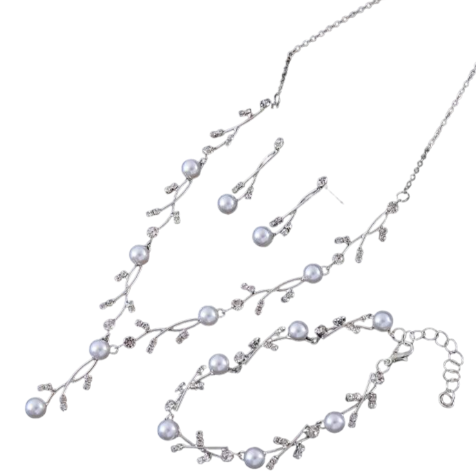 Flowerful Necklace Bracelet Set - Mojood