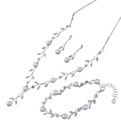 Flowerful Necklace Bracelet Set - Mojood