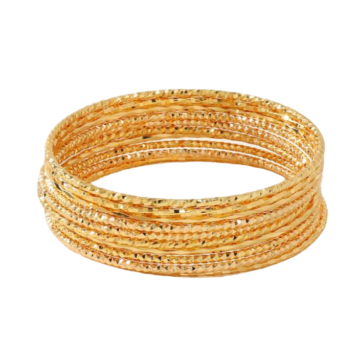 Glimmering Golden Bangles - Mojood