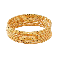 Glimmering Golden Bangles - Mojood