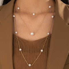 Triple Pearl Necklace - Mojood