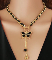 Butterfly Gem Necklace - Mojood