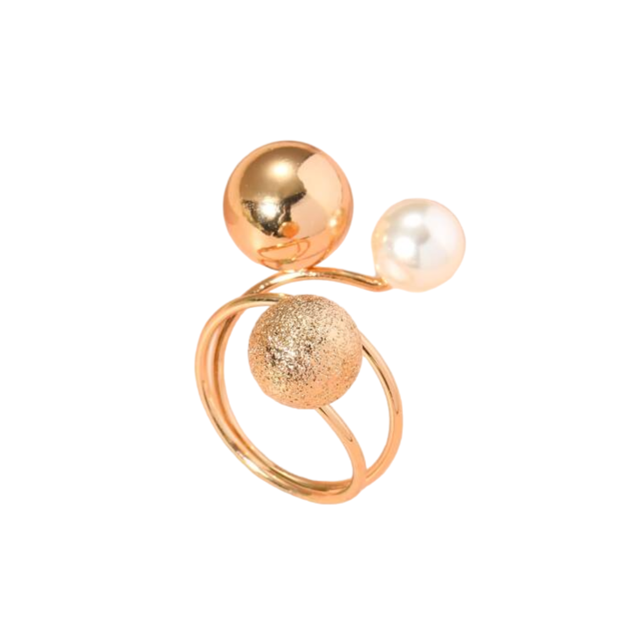 Gilded Pearl Symphony Ring - Mojood