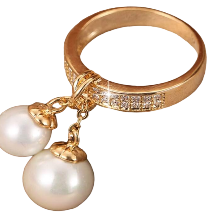 Dual Bead Dangle Ring - Mojood