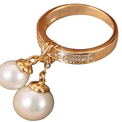 Dual Bead Dangle Ring - Mojood