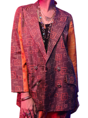 Almirah Brown Satin 2 Piece Stitched