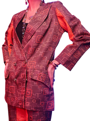 Almirah Brown Satin 2 Piece Stitched