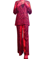 Almirah Brown Satin 2 Piece Stitched