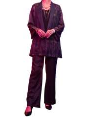 Almirah Charcoal Satin 2 Piece Stitched