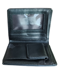 Custom Engraved Brown and Black Wallet