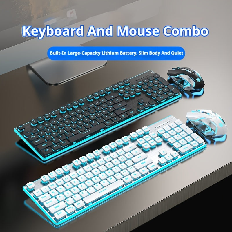 EWEADN BT & 2.4G Wireless Gaming Keyboard and Mouse Combo