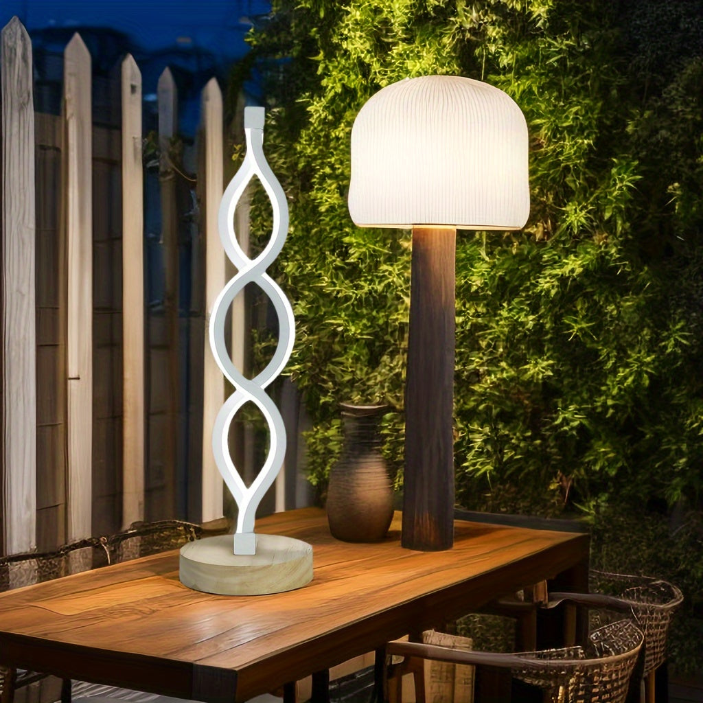 LED Spiral Table Lamp, Charging Capability - Mojood