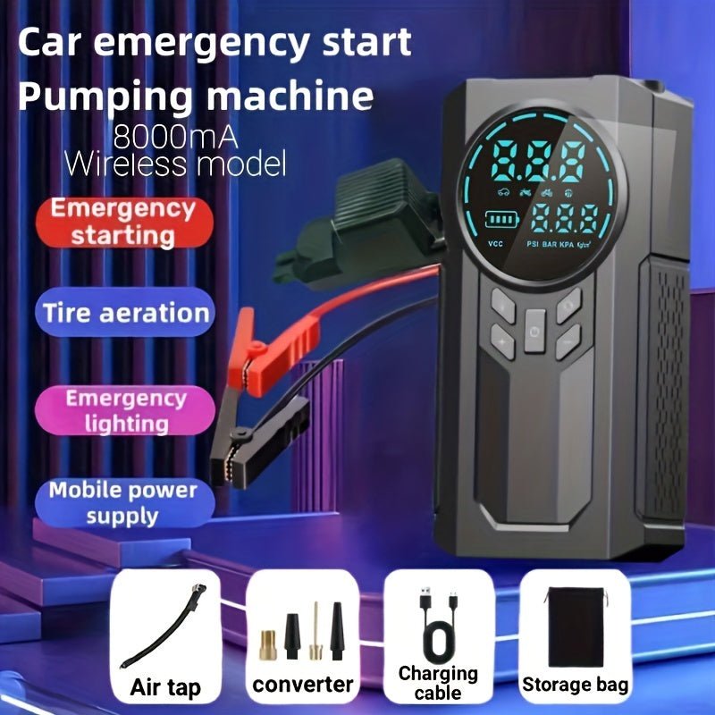 12V Portable Car Jump Starter With Power Bank 8800Mah Capacity - Mojood