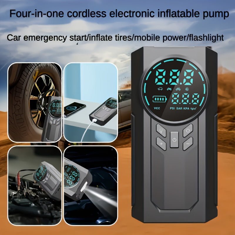 12V Portable Car Jump Starter With Power Bank 8800Mah Capacity - Mojood