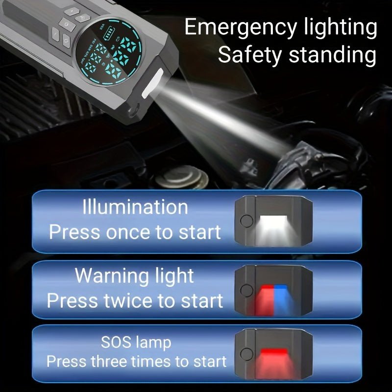 12V Portable Car Jump Starter With Power Bank 8800Mah Capacity - Mojood