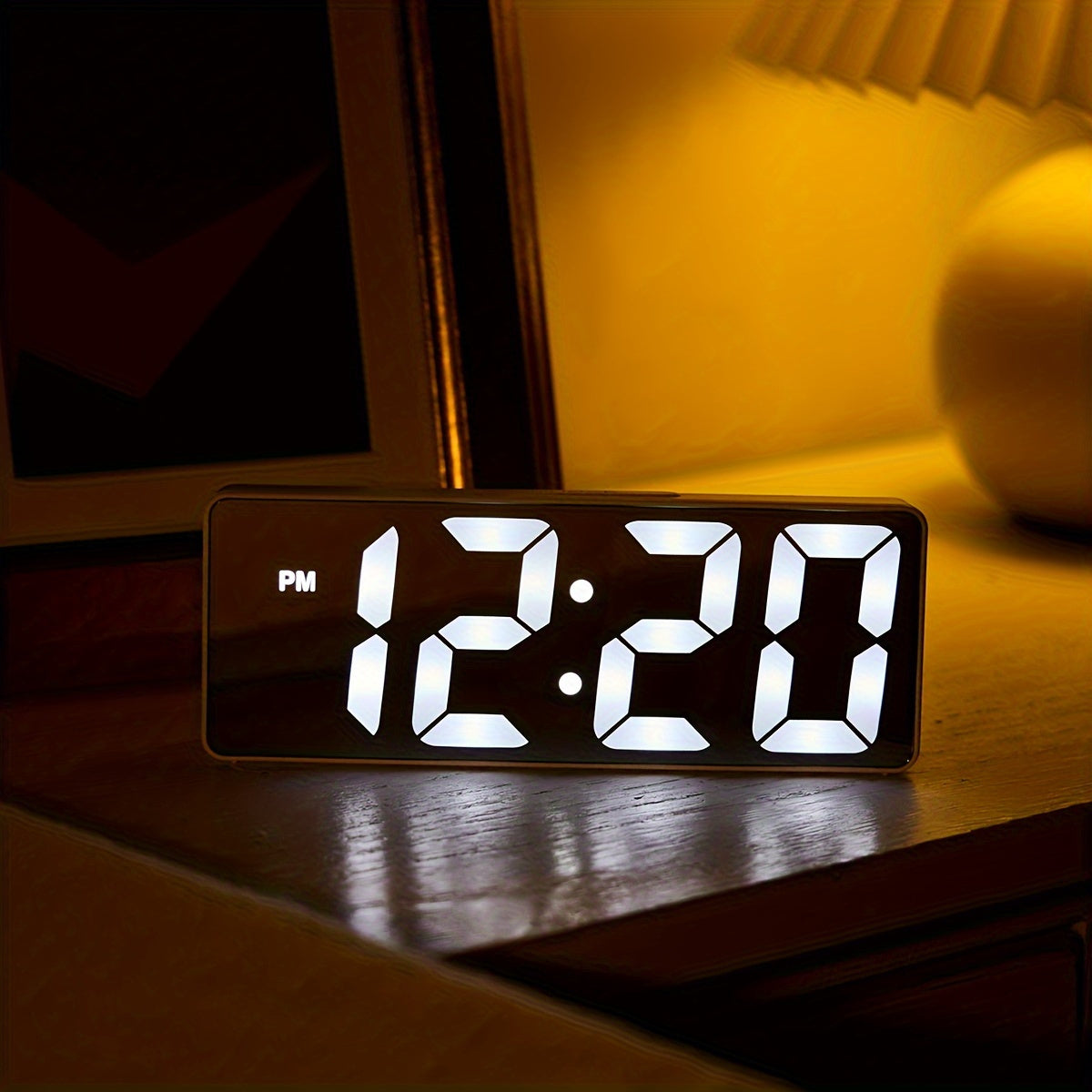 Led Digital Alarm Clock With Mirror - Mojood