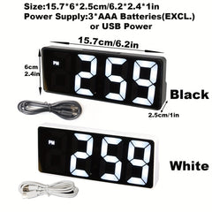 Led Digital Alarm Clock With Mirror - Mojood