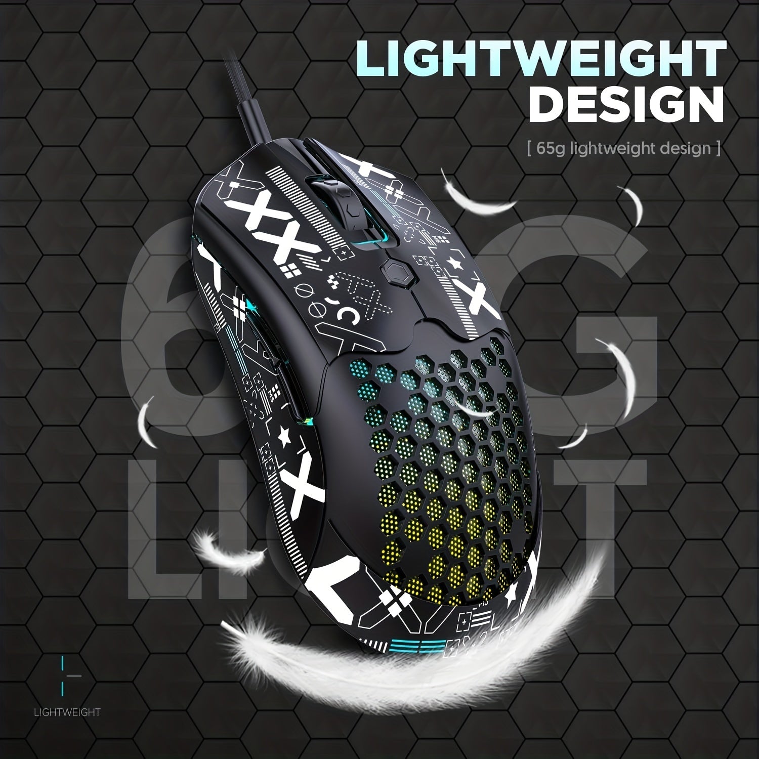 M5 Ultralight Wired Gaming Mouse - Mojood