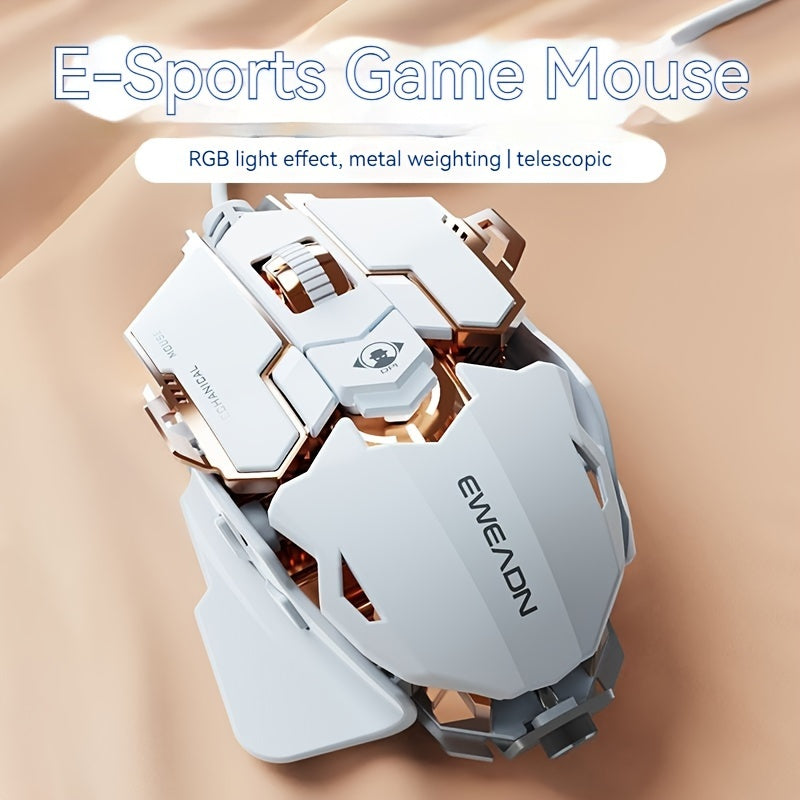 EWEADN G5 USB Wired Gaming Mouse : Silent &audible