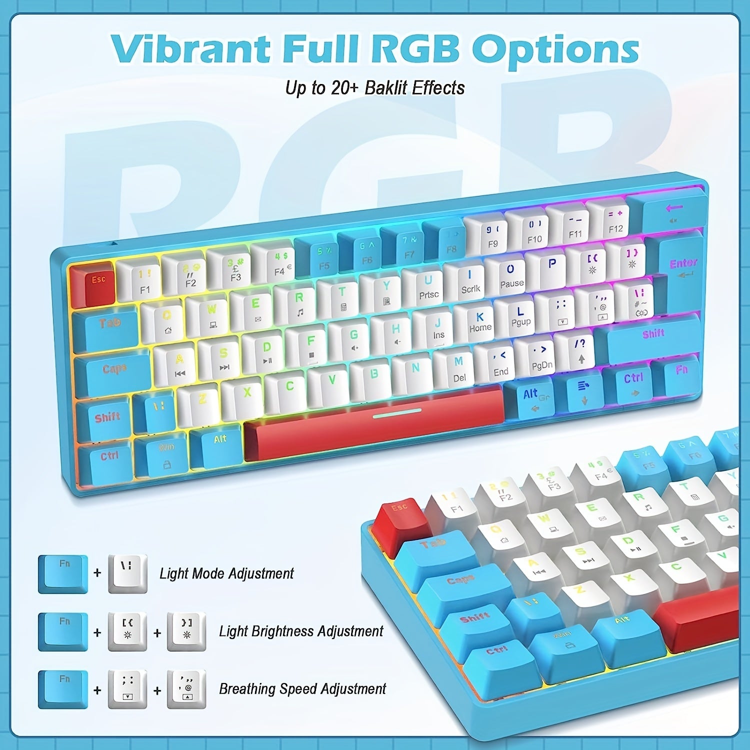RK-T60 Wired Mechanical Gaming Keyboard and Mouse Combo - Mojood