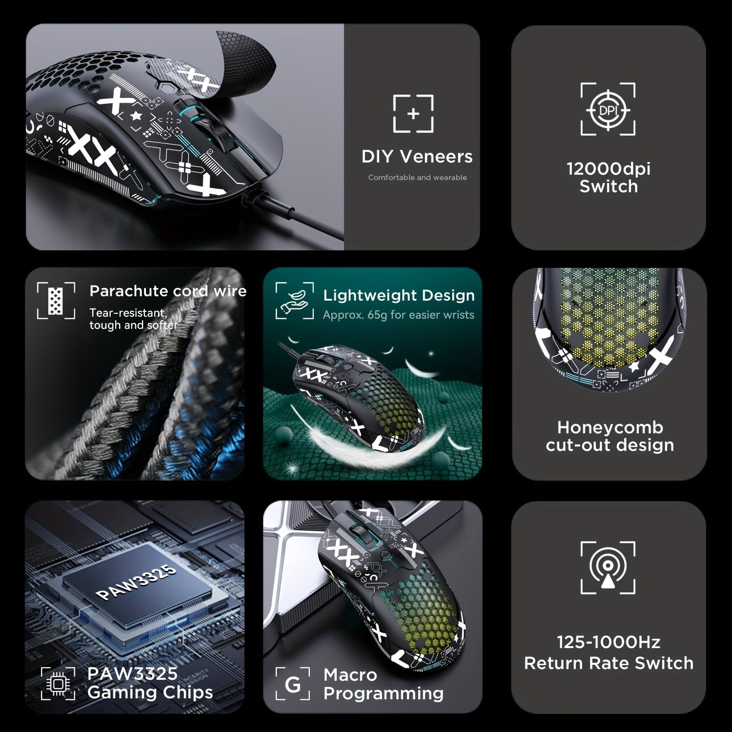 M5 Ultralight Wired Gaming Mouse - Mojood