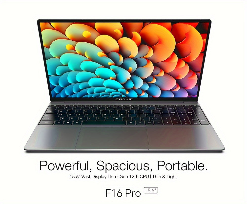 Teclast F16 Pro Laptop 15.6-inch Vast Display, Intel Gen 12th CPU, 12GB LPDDR4 256GB SSD - Mojood
