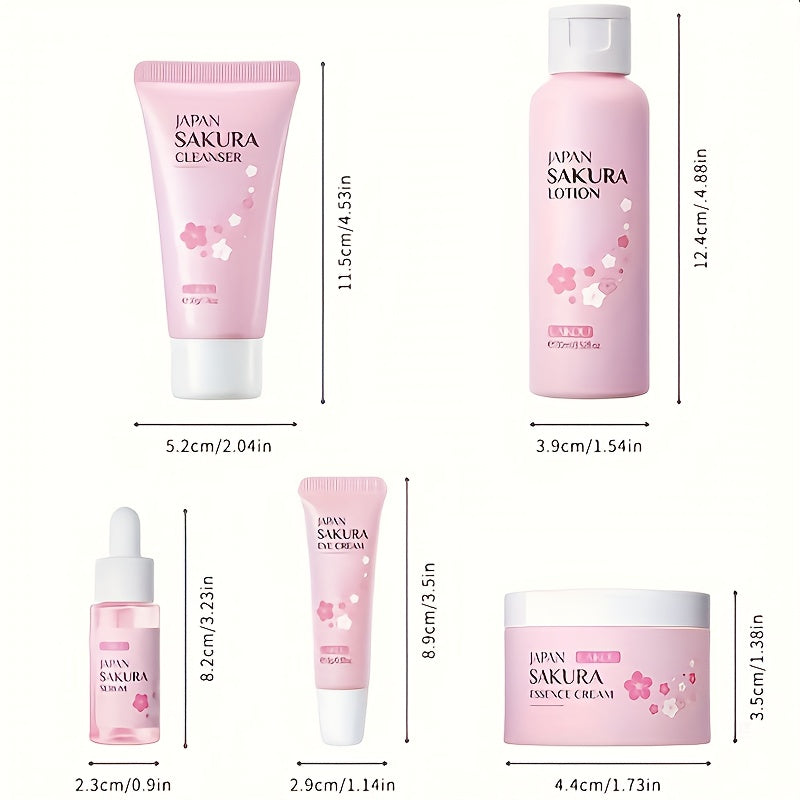 Sakura Skin Care Se 5-in-1: Serum, Cleanser, Eye Serum, Cream, Toner