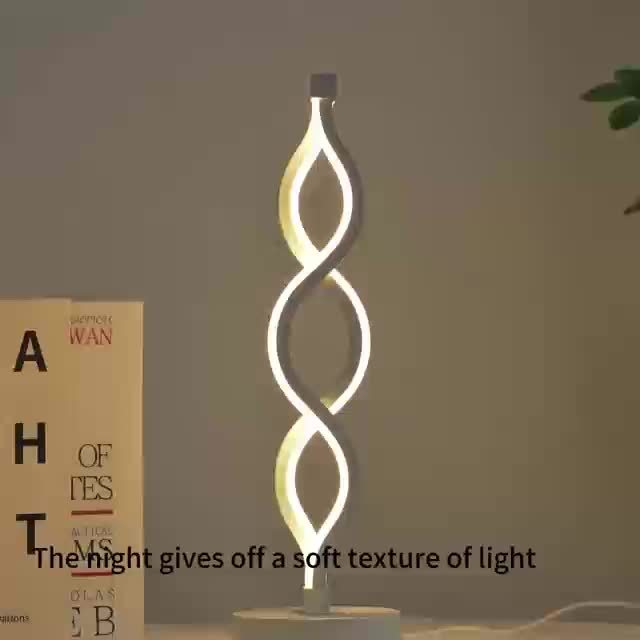 LED Spiral Table Lamp, Charging Capability - Mojood