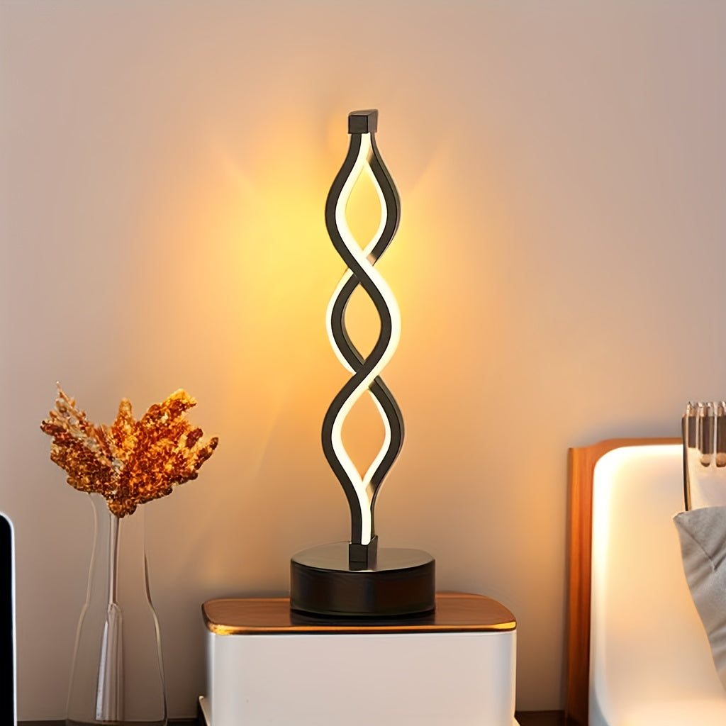 LED Spiral Table Lamp, Charging Capability - Mojood