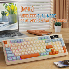 LexonElec Wireless Gaming Keyboard RGB Backlit PBT Keycaps Rechargeable - Mojood