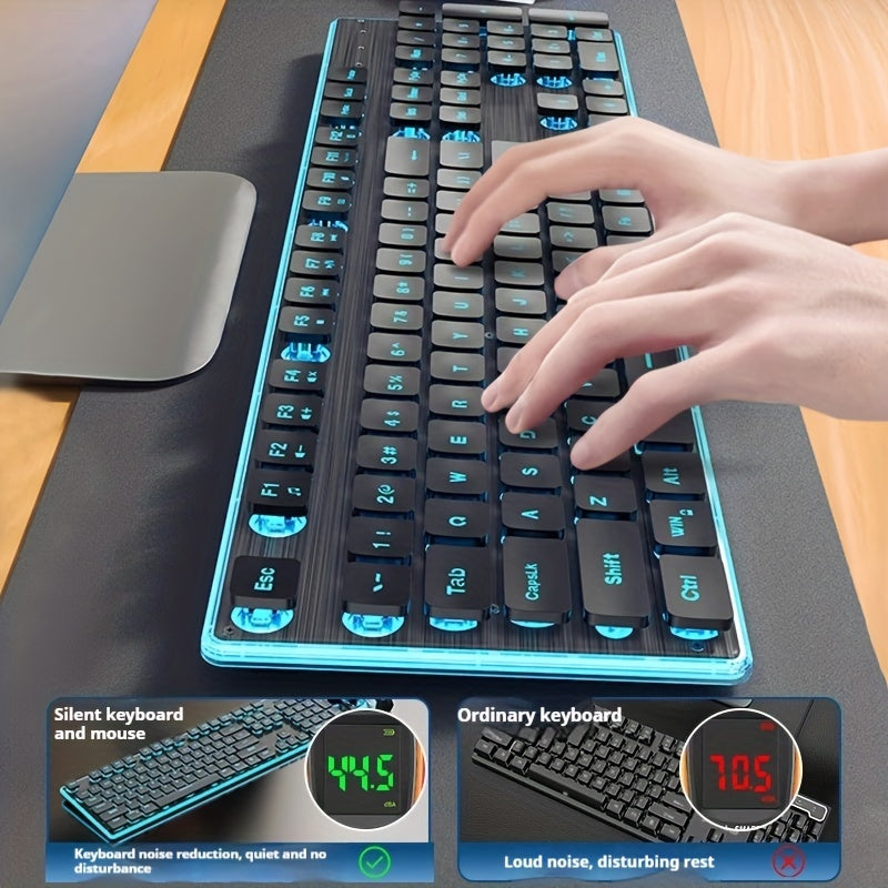EWEADN BT & 2.4G Wireless Gaming Keyboard and Mouse Combo