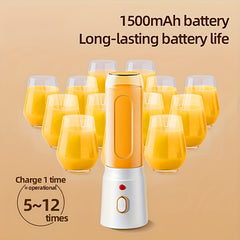 Portable Multifunctional Citrus JuicerDual Bottles, USB Rechargeable