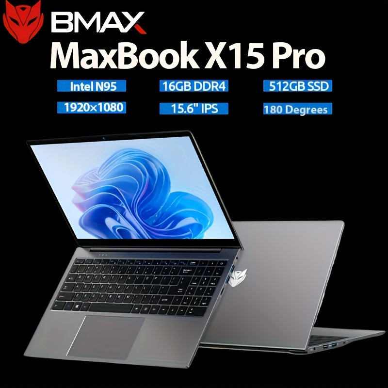 BMAX X15 Pro 39.62 Cm 512GB SSD ROM 16GB DDR4 RAM Intel N95 4 Cores IPS Screen - Mojood