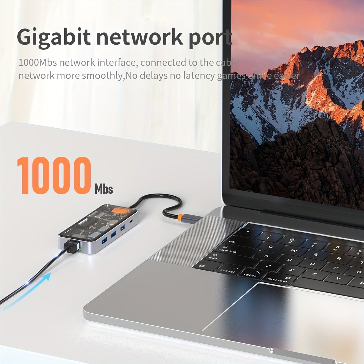 8 - in - 1 USB - C Docking Station with 1 USB - C and 3 USB - A Ports - Mojood