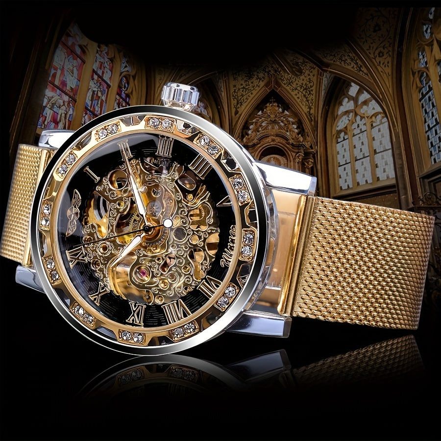 Binbond Men's Mechanical Watch, Rhinestone - Mojood
