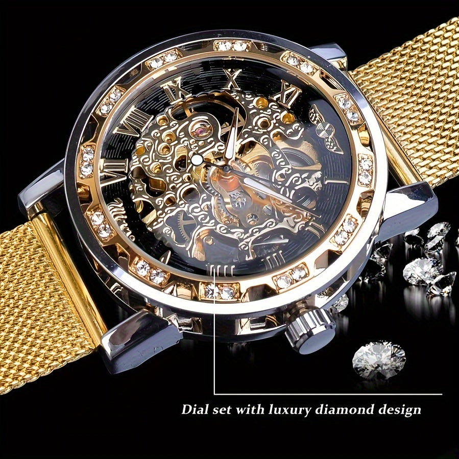Binbond Men's Mechanical Watch, Rhinestone - Mojood
