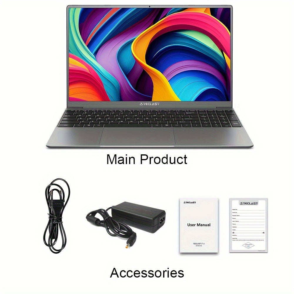 Teclast F16 Pro Laptop 15.6-inch Vast Display, Intel Gen 12th CPU, 12GB LPDDR4 256GB SSD - Mojood
