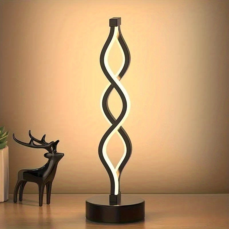 LED Spiral Table Lamp, Charging Capability - Mojood
