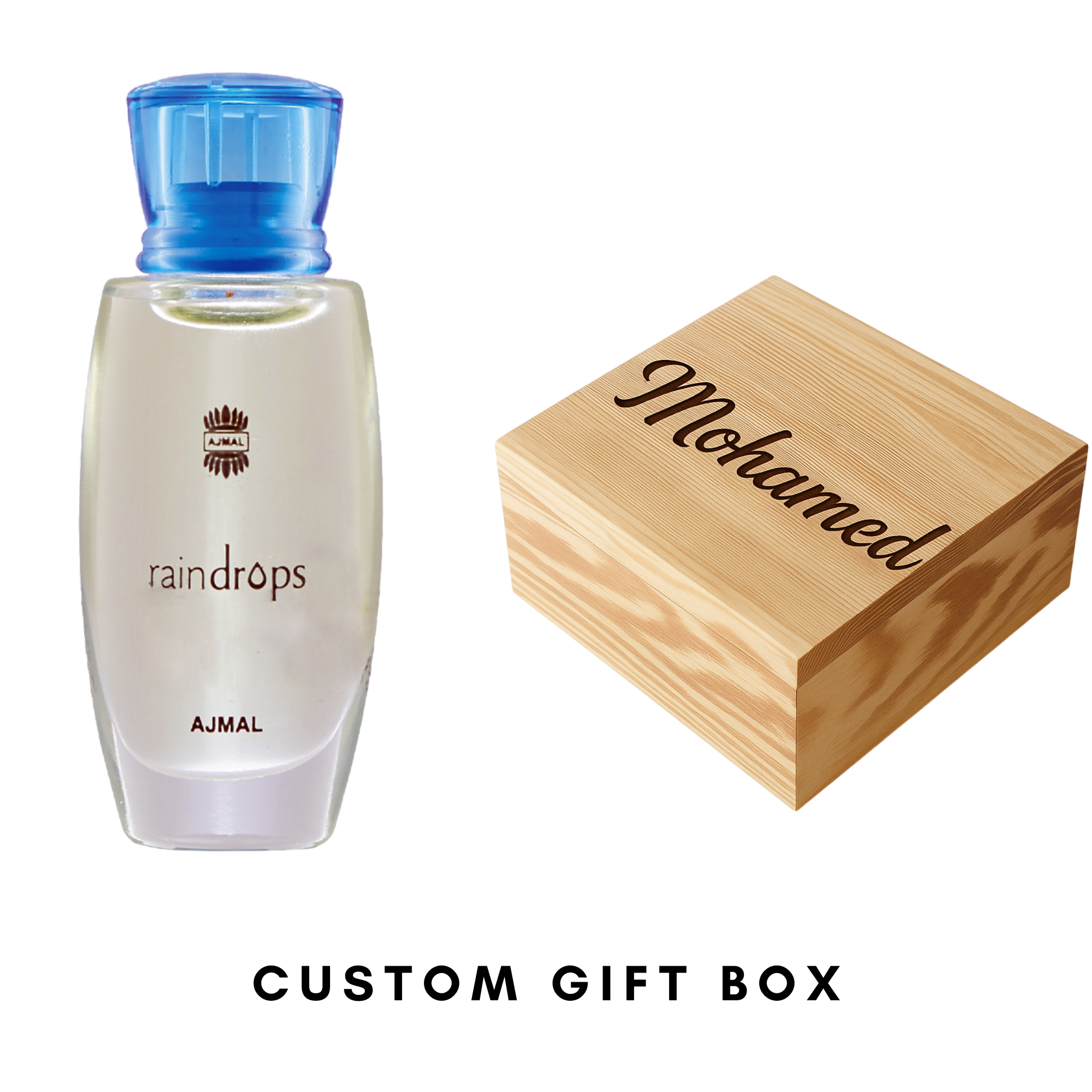 Raindrops + Custom Engraved Box