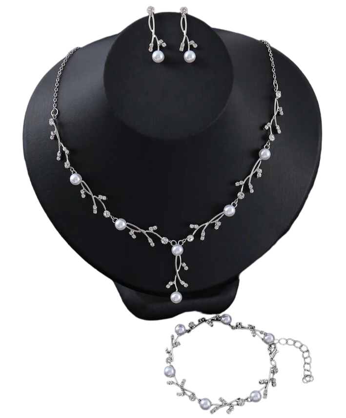 Flowerful Necklace Bracelet Set - Mojood