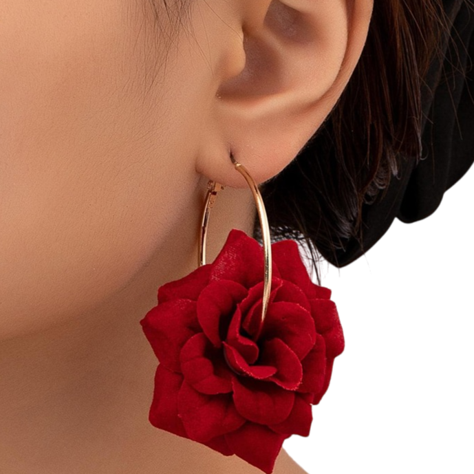 Roseful Statement Earrings - Mojood